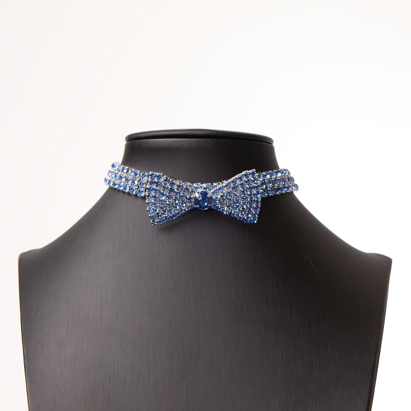 The Azure Bow-Tie Crystal Collar