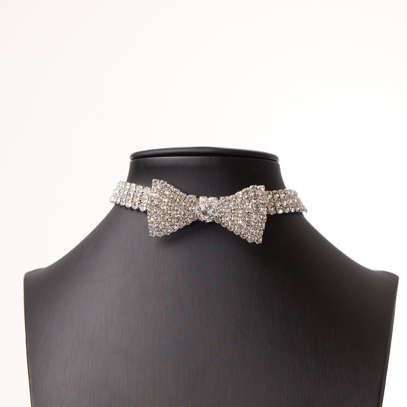 The Azure Bow-Tie Crystal Collar