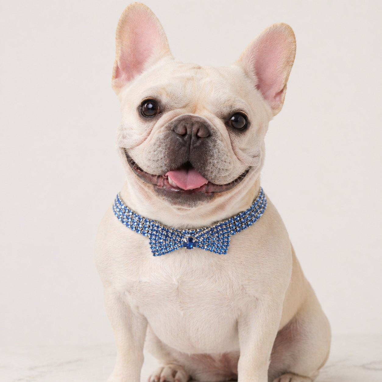 The Azure Bow-Tie Crystal Collar